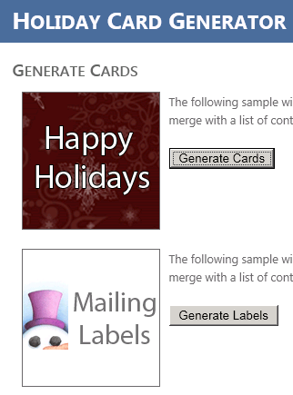 Holiday Card Generator