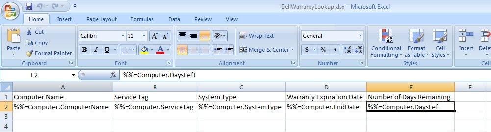 OfficeWriter for the IT Pro: Automated Dell Warranty Lookup using Powershell and ExcelTemplate